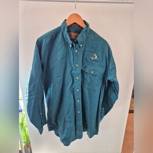 100% Cotton Browning Shirt With Embroidered Duck Size Large